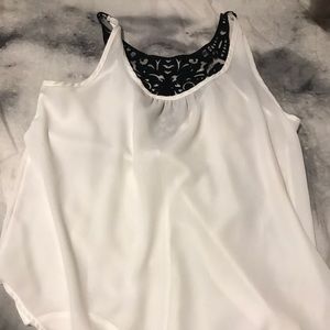 White and Black tank top